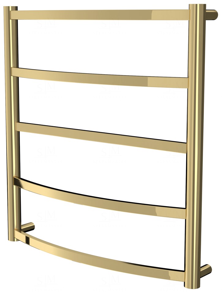 

Золотой полотенцесушитель Elite 5 лесенка 550x532, gold