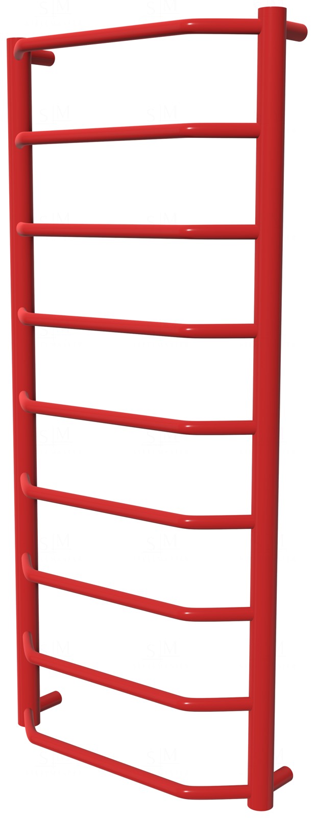 

Сушилка для полотенец Standart 9 красная RAL3020 лесенка 950x432, red