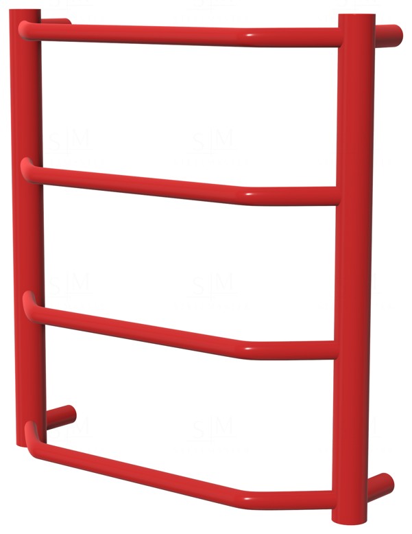 

Красный полотенцесушитель Standart 4 RAL3020 лесенка 450x432, red