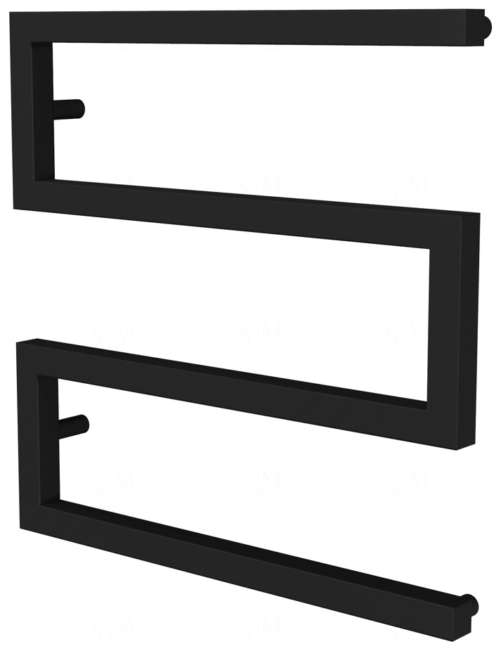 

Сушилка для полотенец Ultra 3 черная RAL9005 змейка 530x500, black