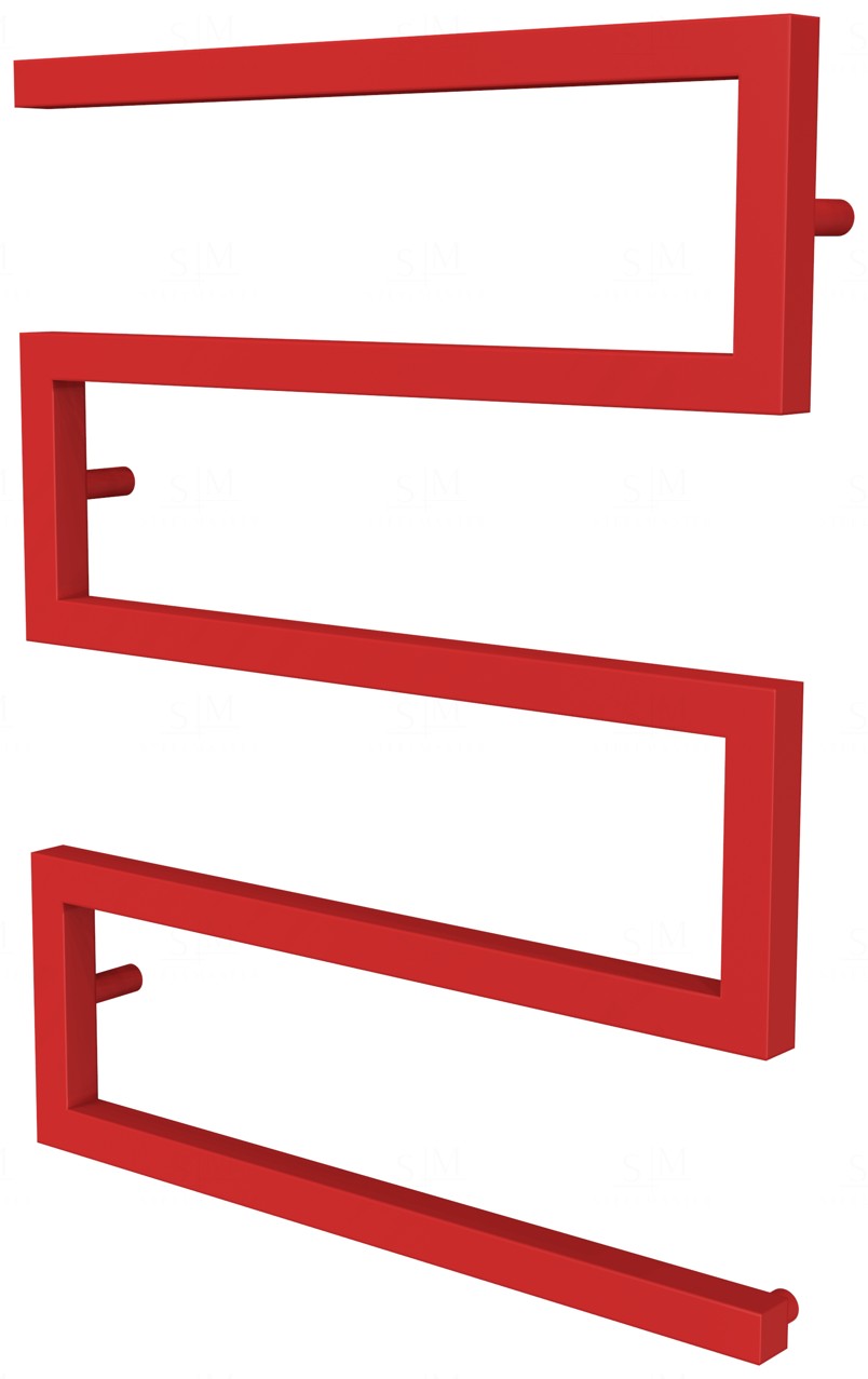 

Полотенцесушитель Ultra 4 красная RAL3020 змейка 730x550, red