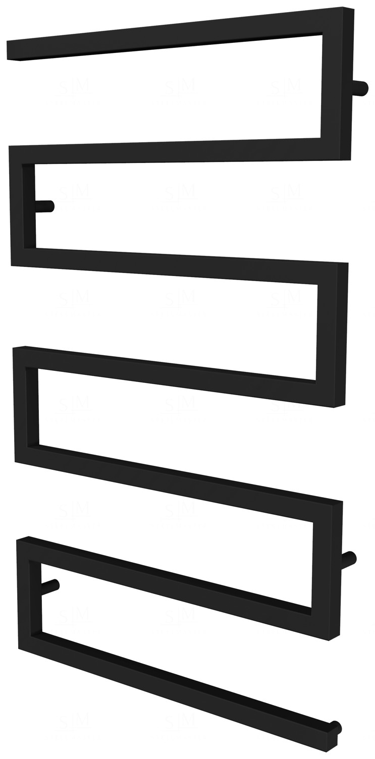 

Сушка для полотенец Ultra 6 черная RAL9005 змейка 1030x600, black