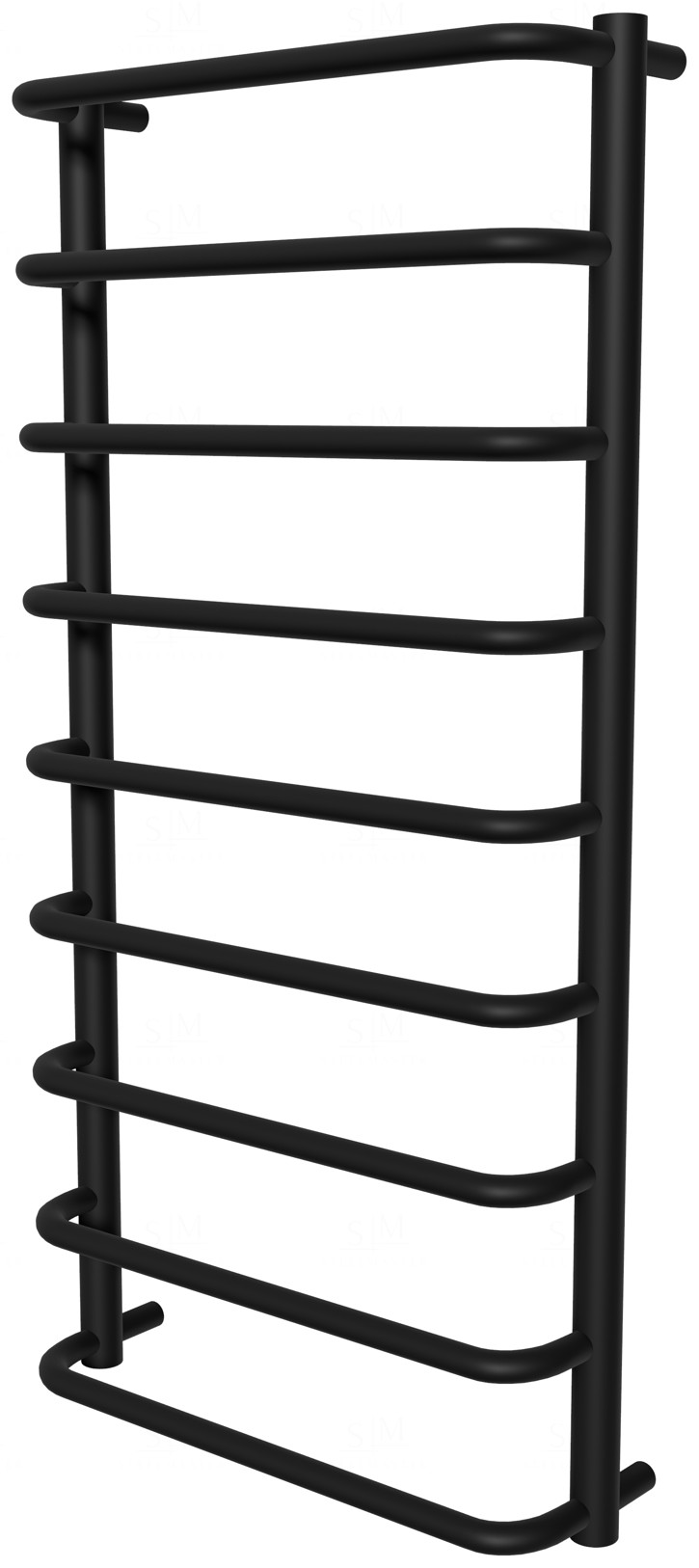 

Черный полотенцесушитель Modern 9 RAL9005 лесенка 950x482, black
