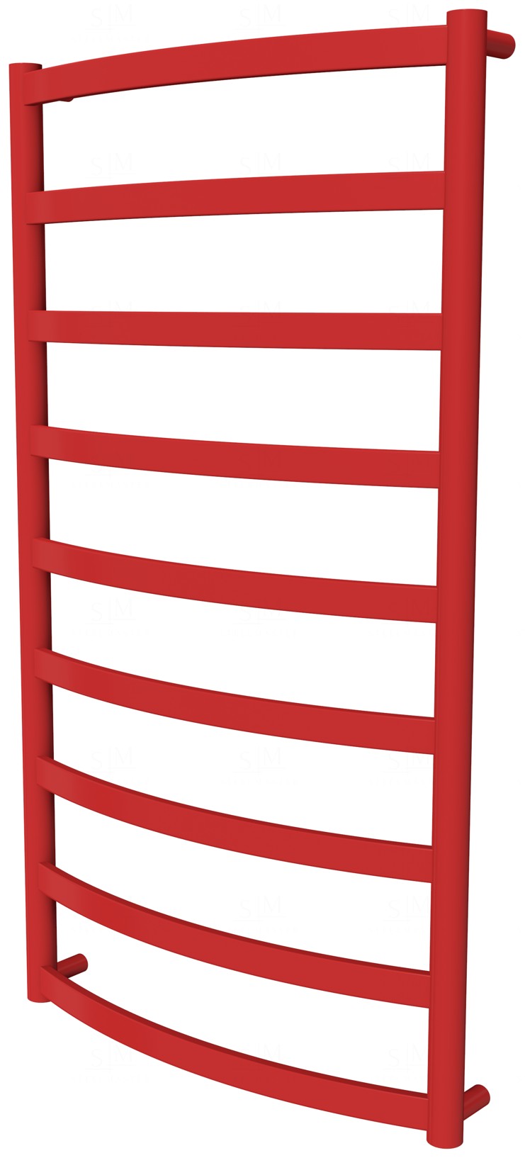 

Красный полотенцесушитель Maxima 9 RAL3020 лесенка 950x532, red