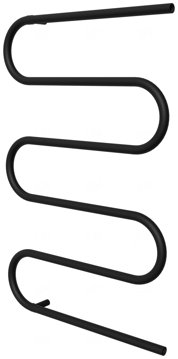 

Черный полотенцесушитель Змейка 5 RAL9005 945x600, black