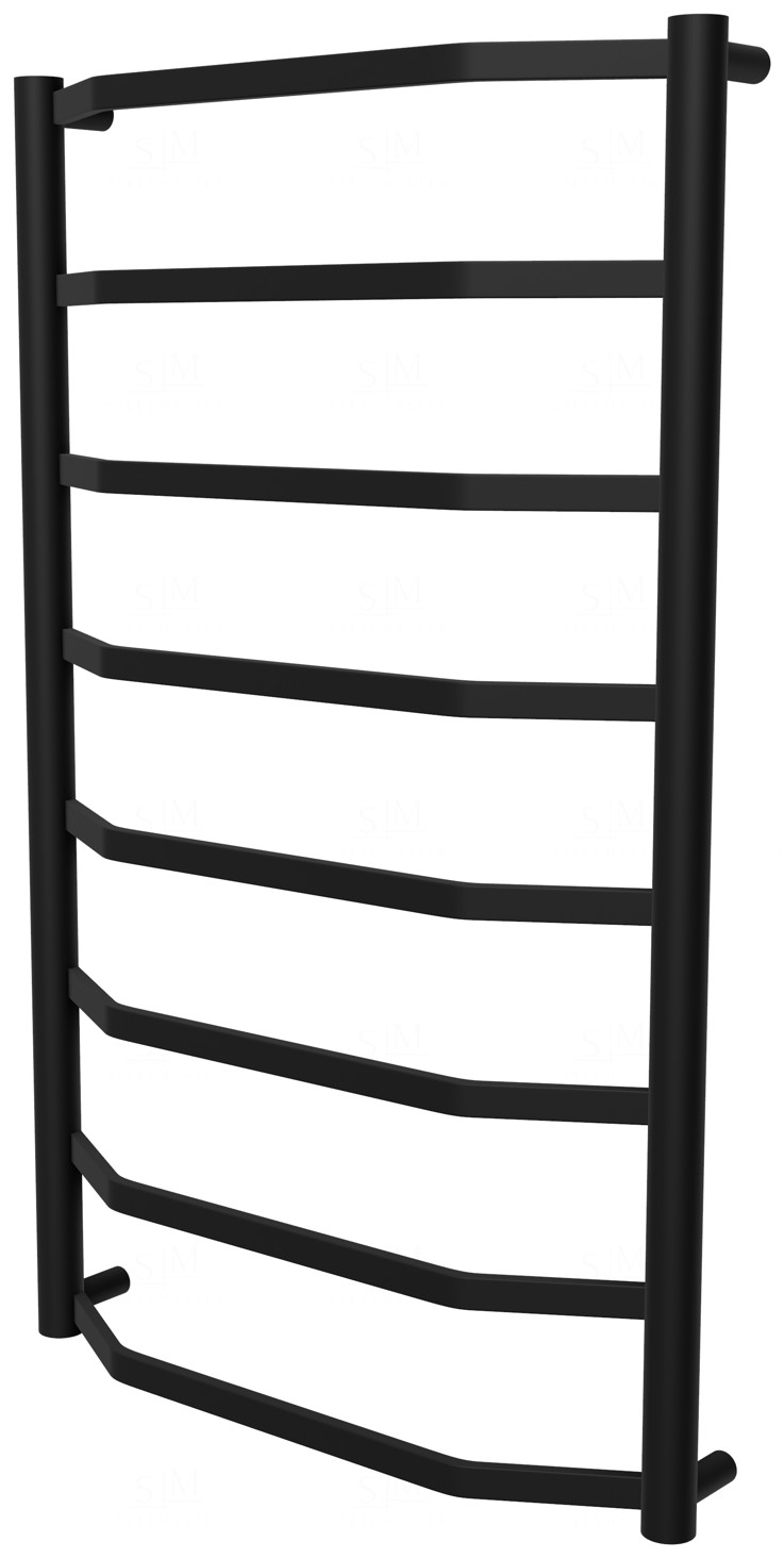 

Черный полотенцесушитель Luxe 8 RAL9005 лесенка 850x532, black