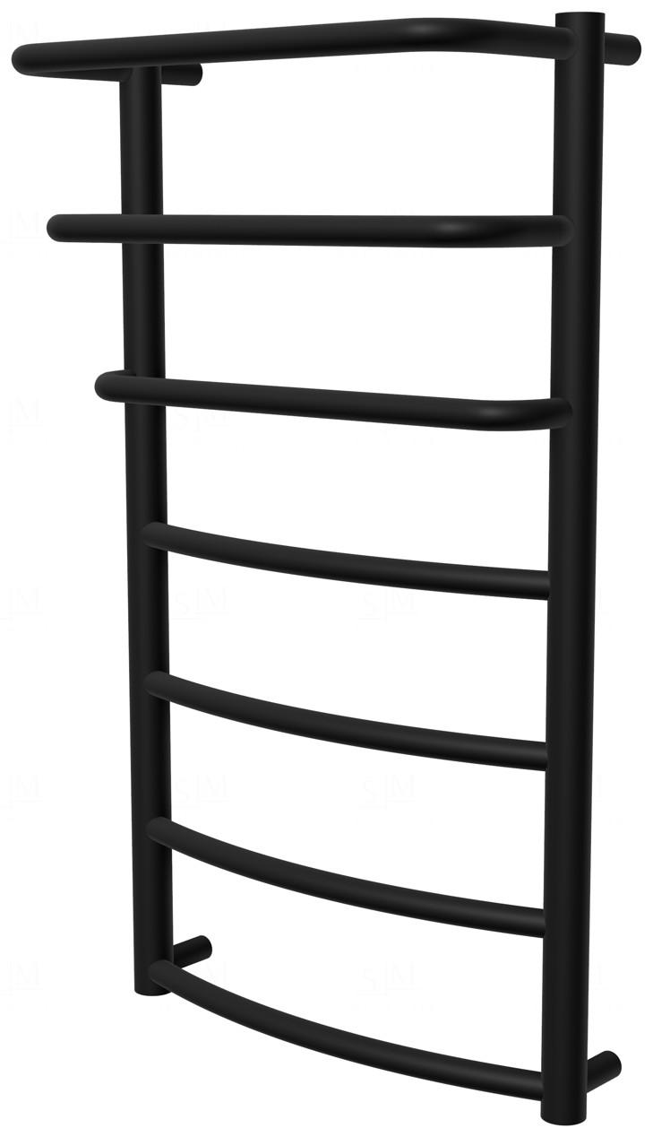 

Черный полотенцесушитель Grosse 7 RAL9005 лесенка 750x432, black