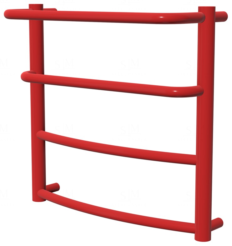 

Красная полотенцесушилка Grosse 4 RAL3020 лесенка 450x482, red