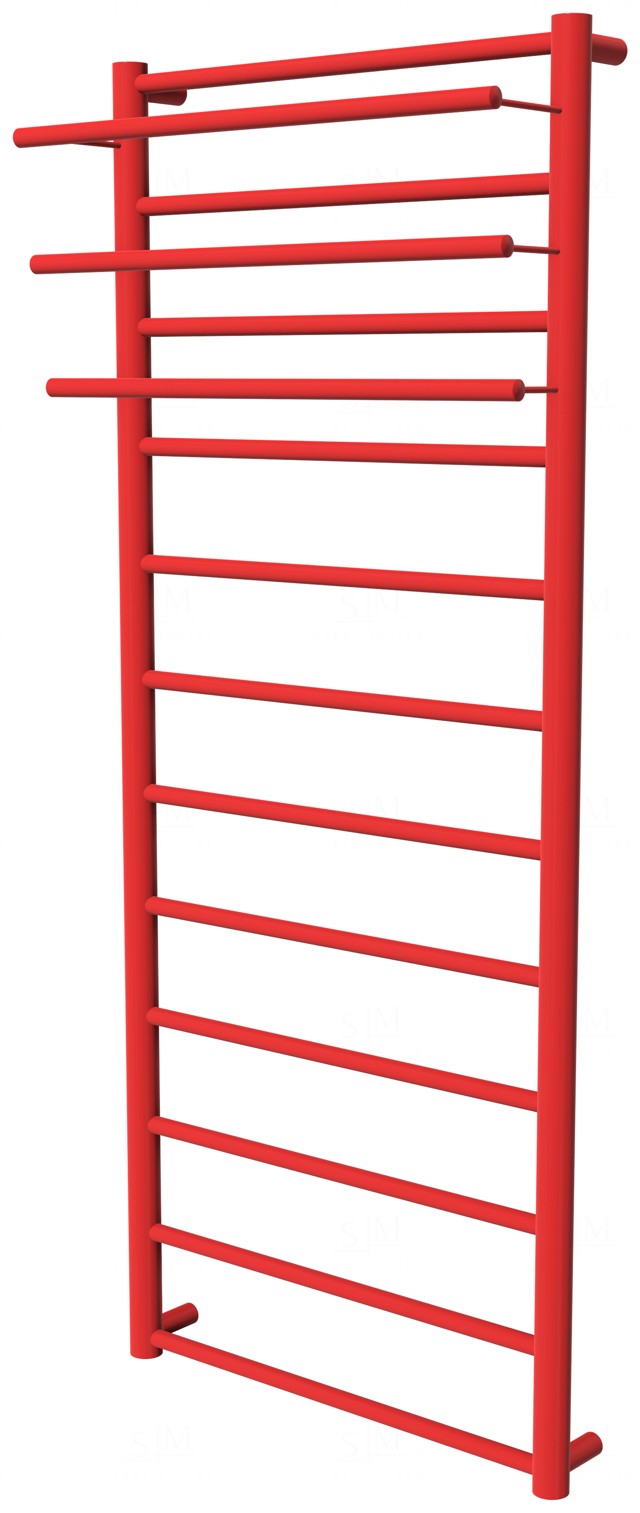 

Красный полотенцесушитель Elegant 12 RAL3020 лесенка 1250x482, red