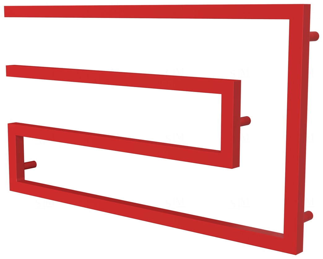 

Полотенцесушитель Phyton 7 красная RAL3020 змейка 510x900, red