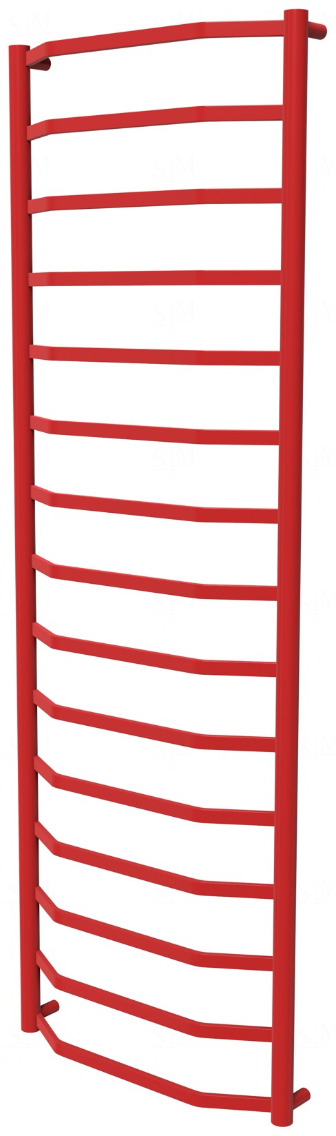 

Красная полотенцесушилка Luxe 15 RAL3020 лесенка 1550x532, red