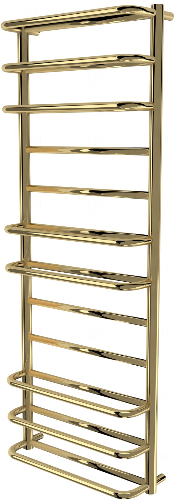 

Золотой полотенцесушитель Comfort 12 лесенка 1250x482, gold