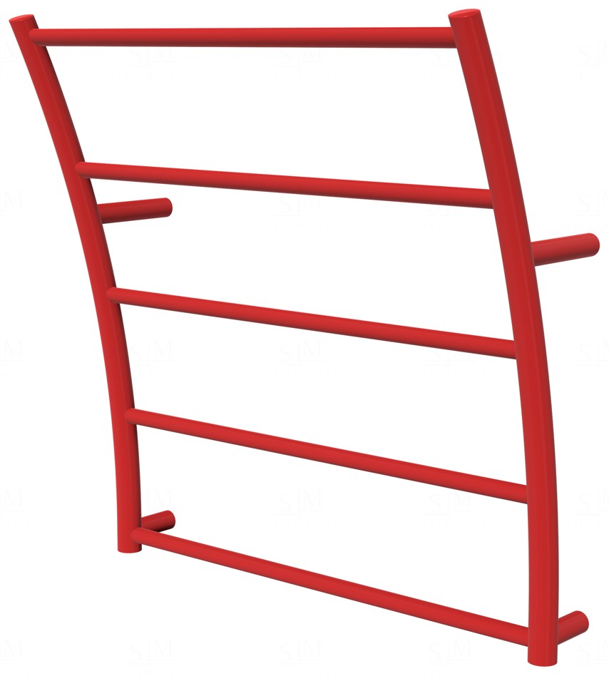 

Красная полотенцесушилка Wave 5 RAL3020 лесенка 540x525, red