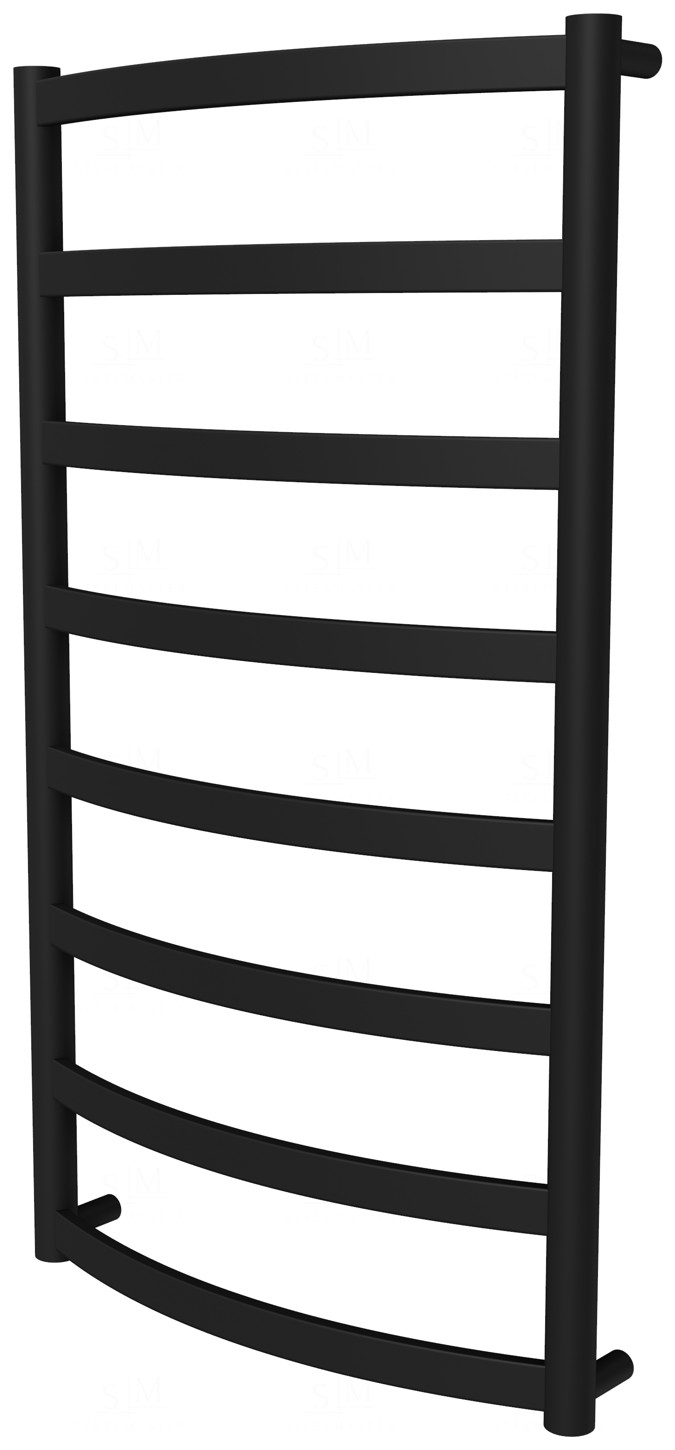 

Черный полотенцесушитель Maxima 8 RAL9005 лесенка 850x432, black