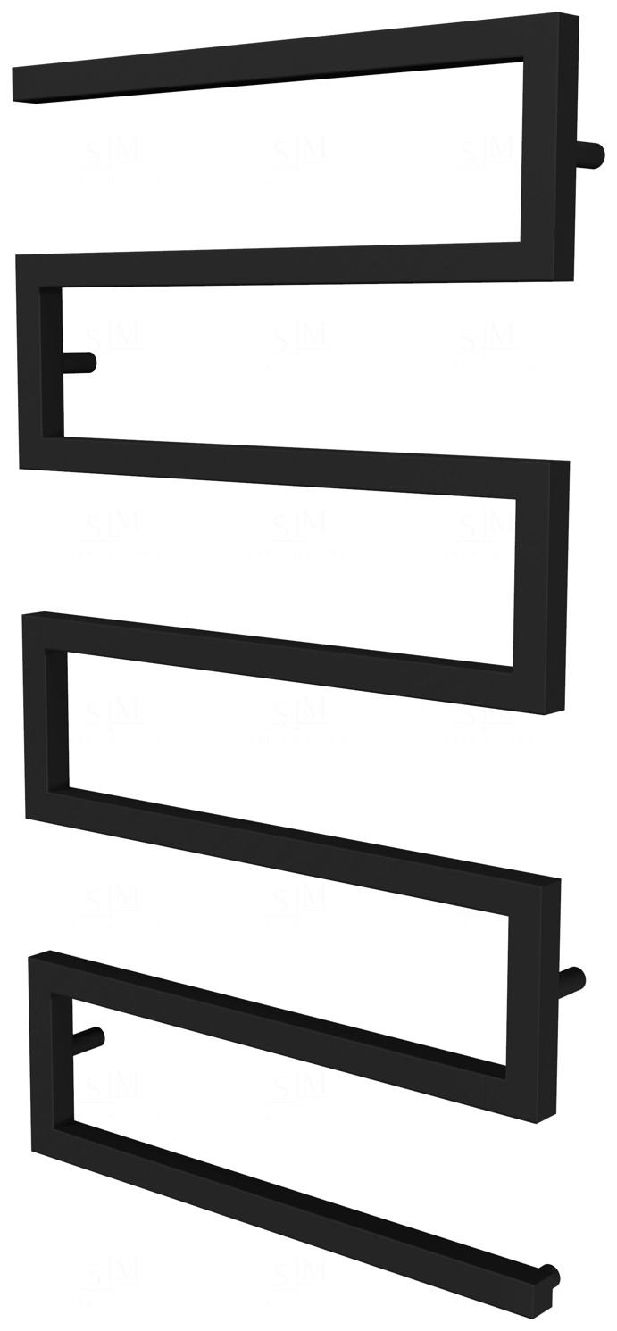 

Черная сушилка для полотенец Ultra 6 RAL9005 змейка 1030x550, black