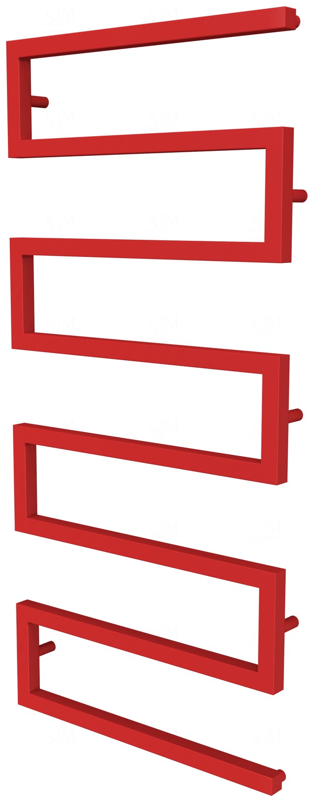 

Полотенцесушилка Ultra 7 красная RAL3020 змейка 1230x550, red