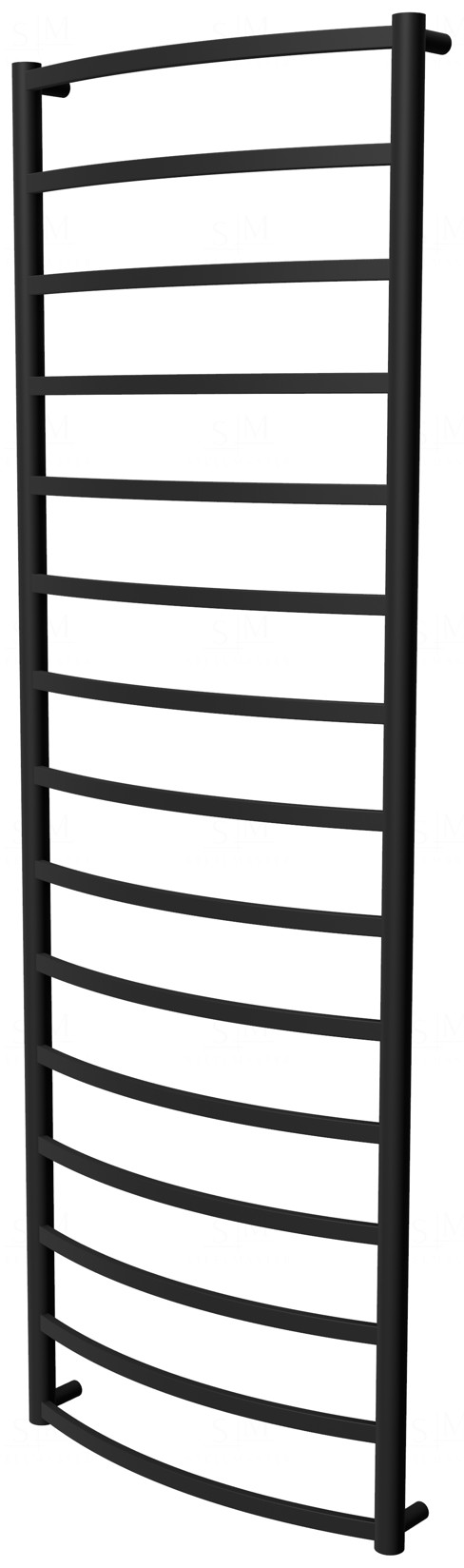 

Сушилка для полотенец Elite 15 черная RAL9005 лесенка 1550x532, black