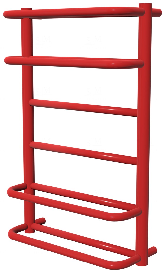 

Красная сушилка для полотенец Comfort 6 RAL3020 лесенка 650x432, red