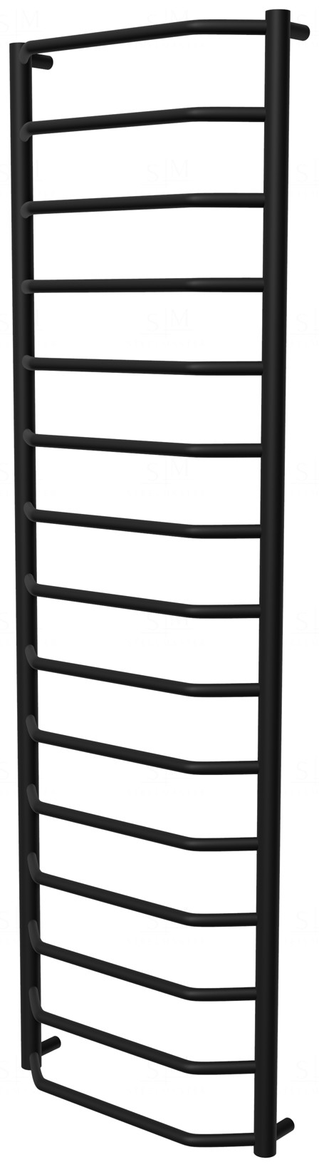 

Полотенцесушитель Standart 15 черная RAL9005 лесенка 1550x482, black
