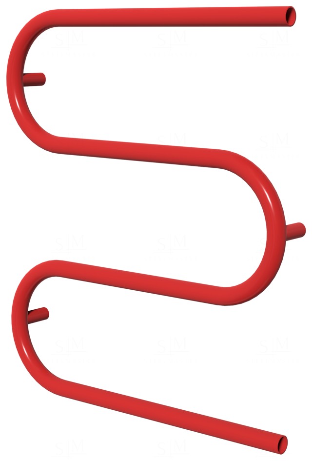 

Полотенцесушитель Змейка 3 красная RAL3020 змейка 575x500, red