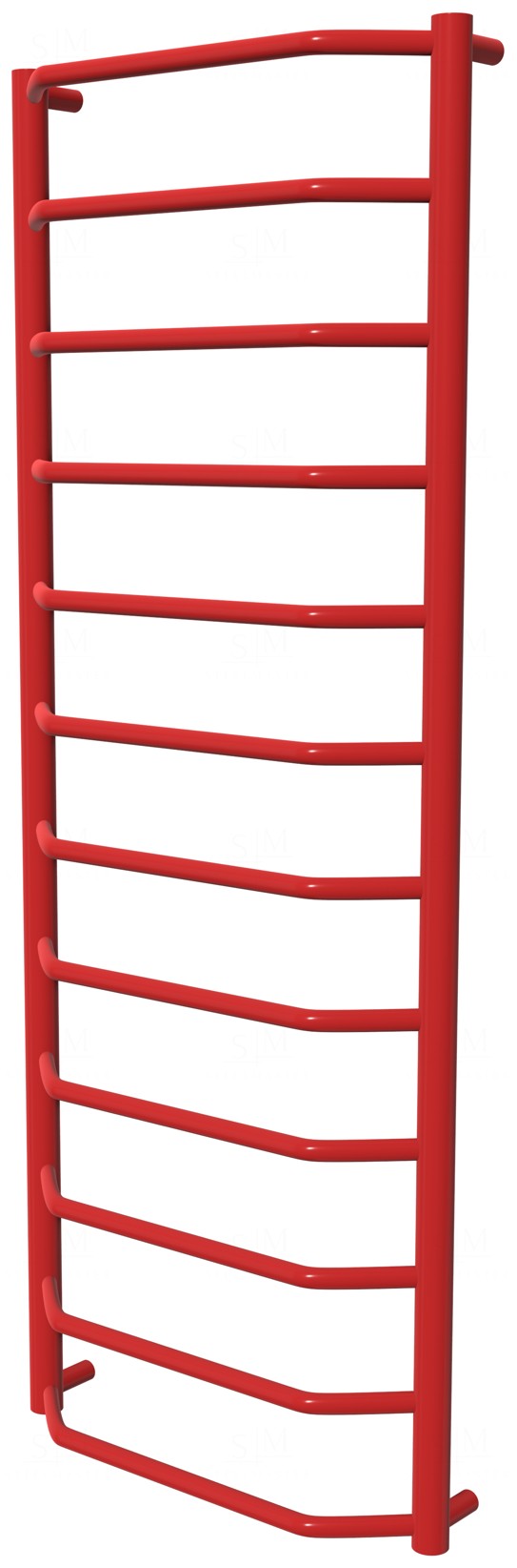

Сушилка для полотенец Standart 12 красная RAL3020 лесенка 1250x482, red