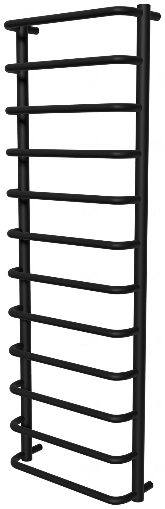 

Сушилка для полотенец Modern 12 черная RAL9005 лесенка 1250x432, black