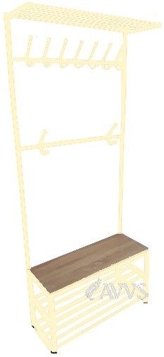 

Прихожая металлическая CHC2 J3 LOFT Метакам 100х30х192 см Бежевый
