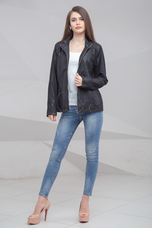 

Куртка замш Chic fashion 66 черный 11002