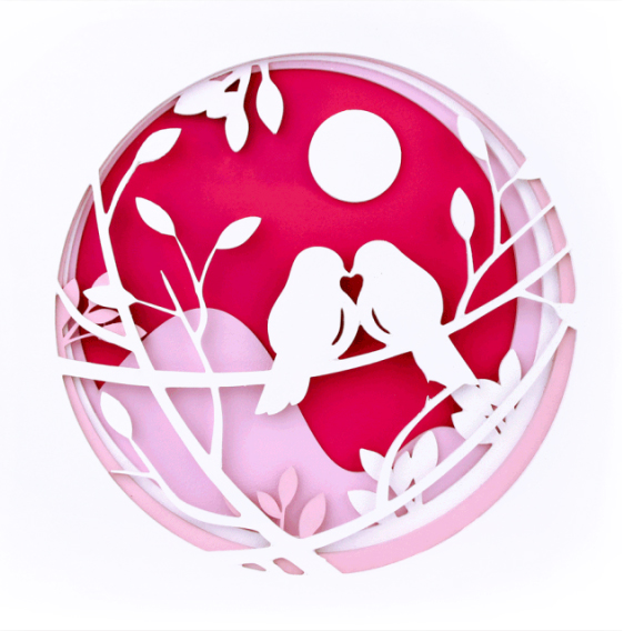 

Набор для творчества Rosa Talent 3D-картина 5 слоев Птицы на ветке 30х30 см (4823098528906)