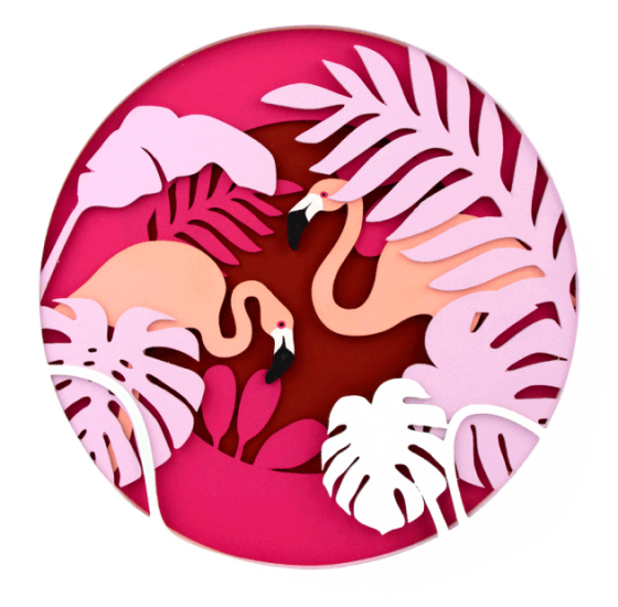 

Набор для творчества Rosa Talent 3D-картина 5 слоев Фламинго 30х30 см (4823098528999)