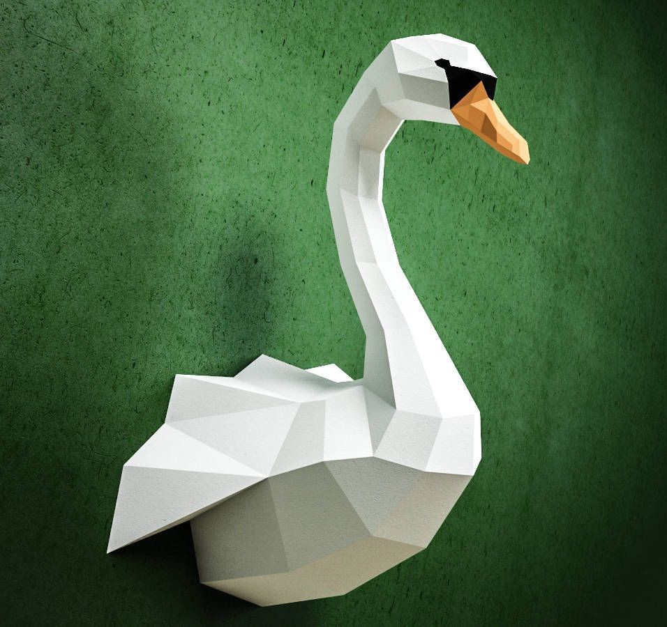 

Прекрасный лебедь Наборы для создания 3д фигур Оригами Papercraft
