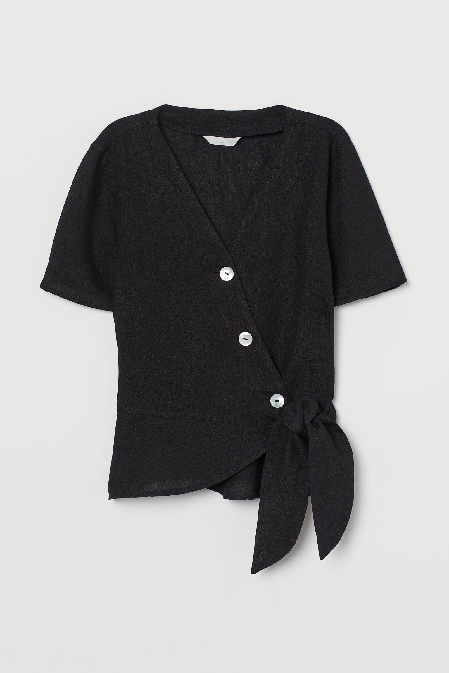 

Блуза льняная H&M 40 черный 6118171101