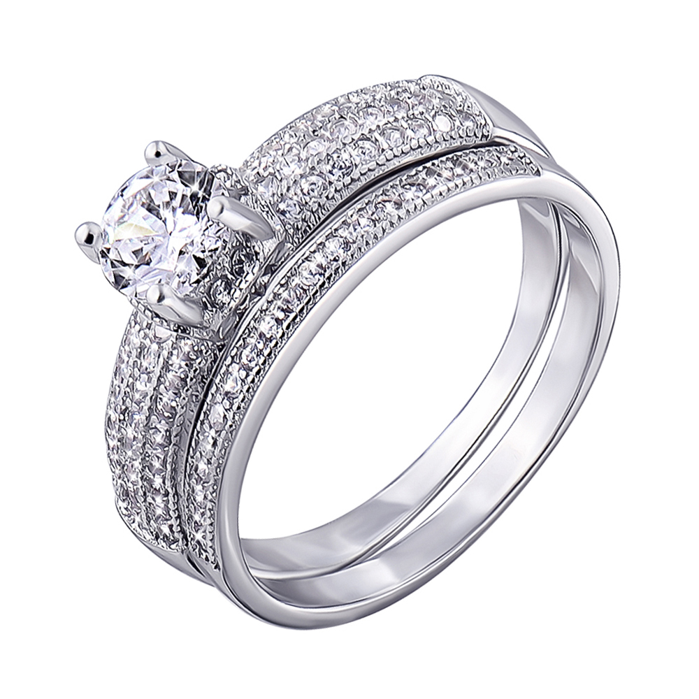 

Серебряное кольцо с цирконием 000139902 18.5 размера