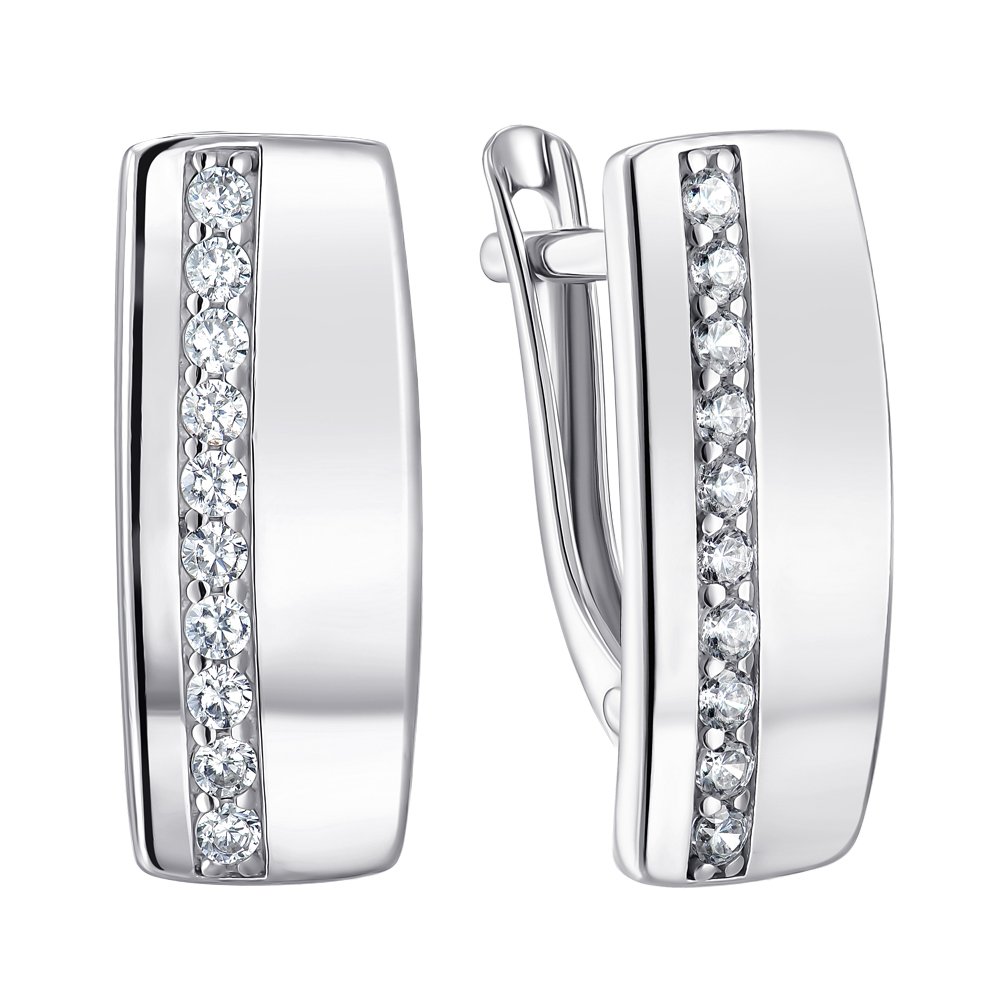 

Серьги из серебра с фианитами 000152186
