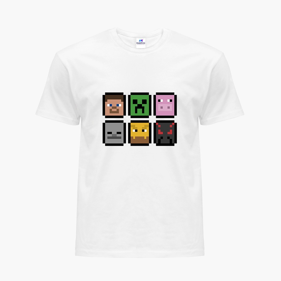 

Детская футболка МайнКрафт (MineCraft) (9224-1173) 146-152 см Хлопок Белый
