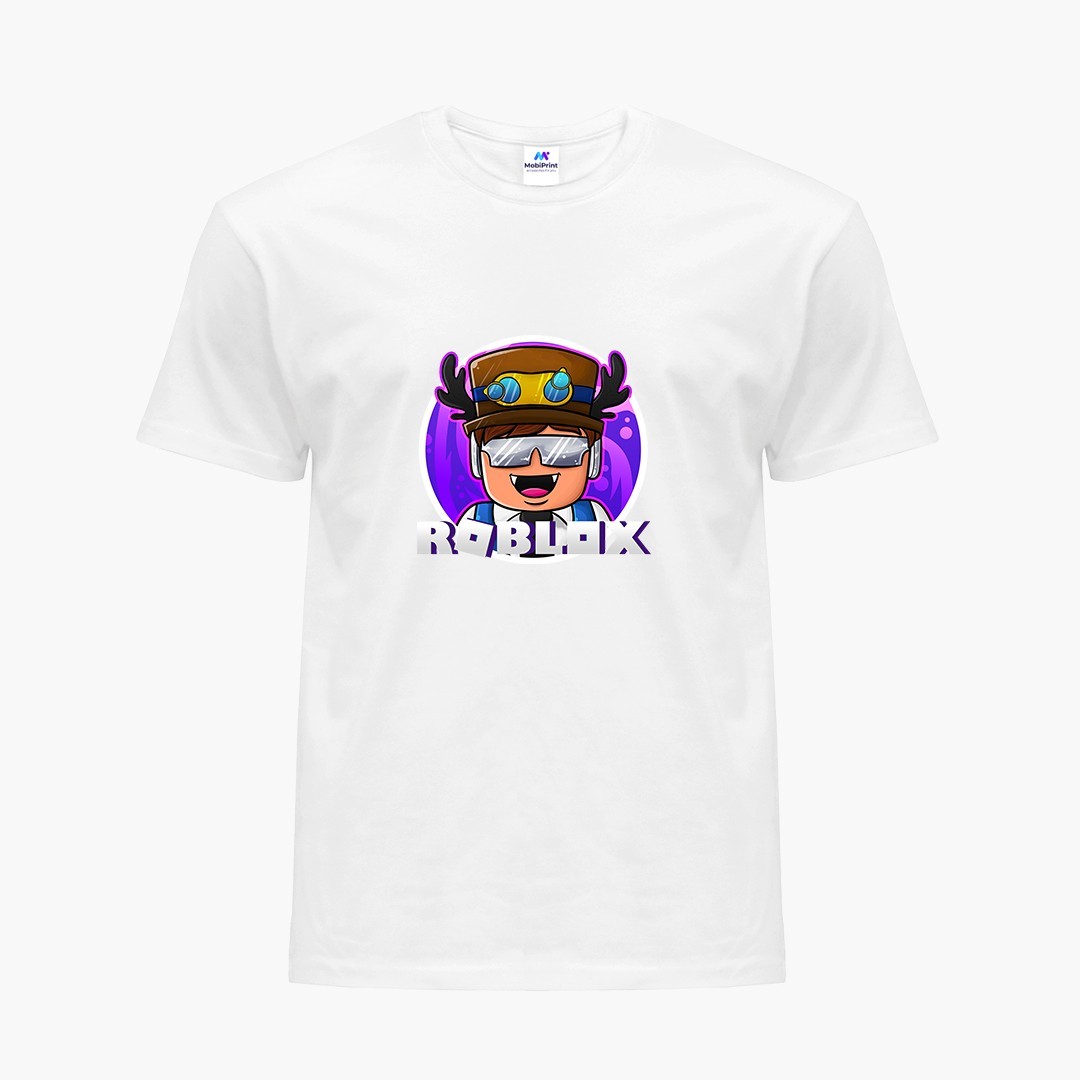 

Детская футболка Роблокс (Roblox) (9224-1218) 158-164 см Хлопок Белый