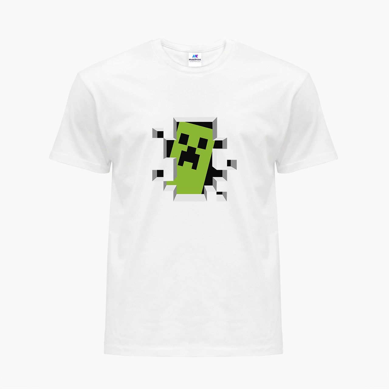

Детская футболка МайнКрафт (Minecraft) (9224-1709) 146-152 см Хлопок Белый