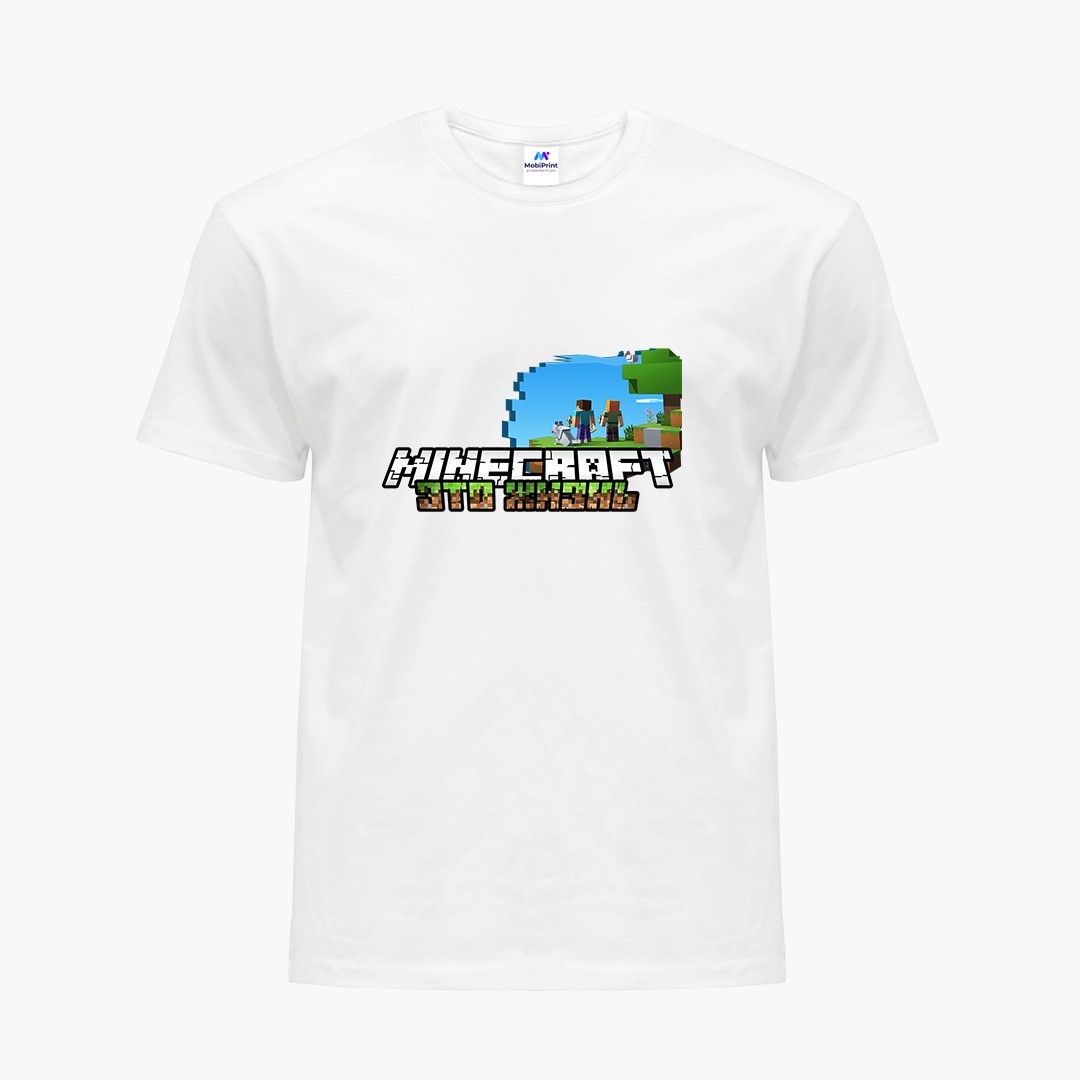 

Детская футболка МайнКрафт (MineCraft) (9224-1170) 134-140 см Хлопок Белый