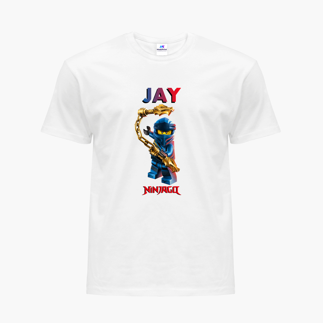 

Детская футболка Лего Ниндзяго Джей Уокер (LEGO Ninjago Masters of Spinjitzu Jay Walker) (9224-2638) 146-152 см Хлопок Белый