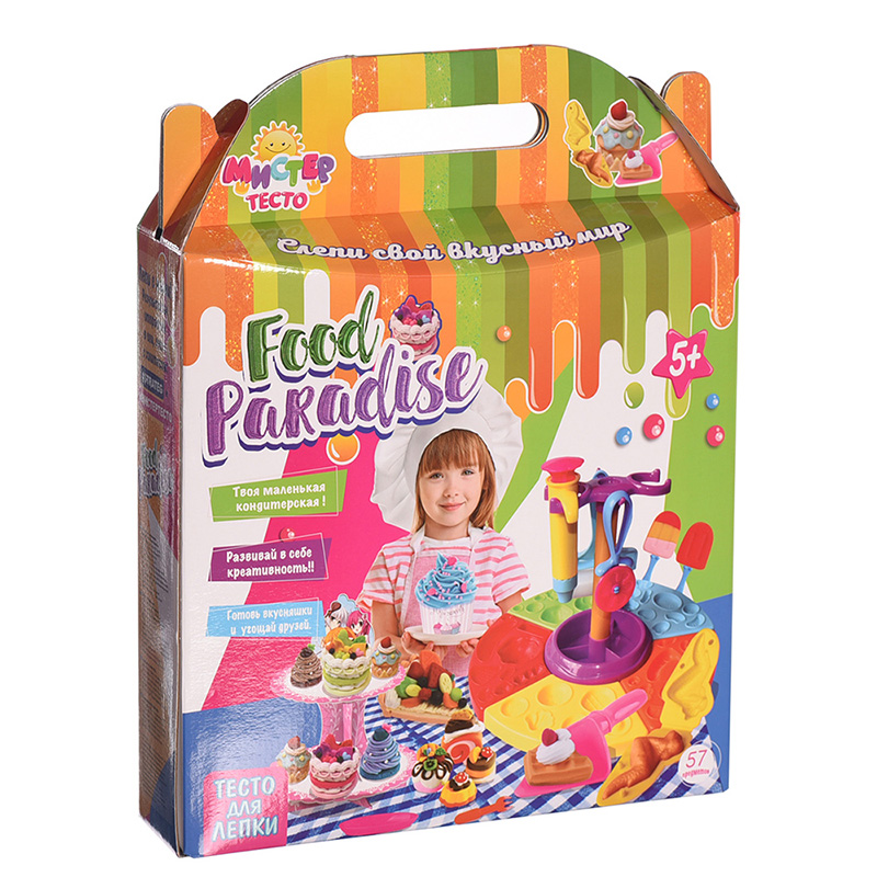 

Набор для лепки "Food paradise" Стратег Мистер Тесто 57 эл. (71304555)