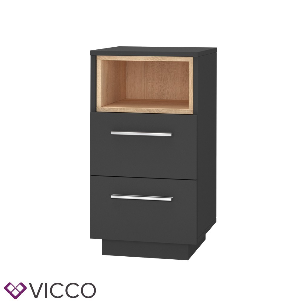 

Прикроватная тумба Vicco Beatrice, антрацит, дуб