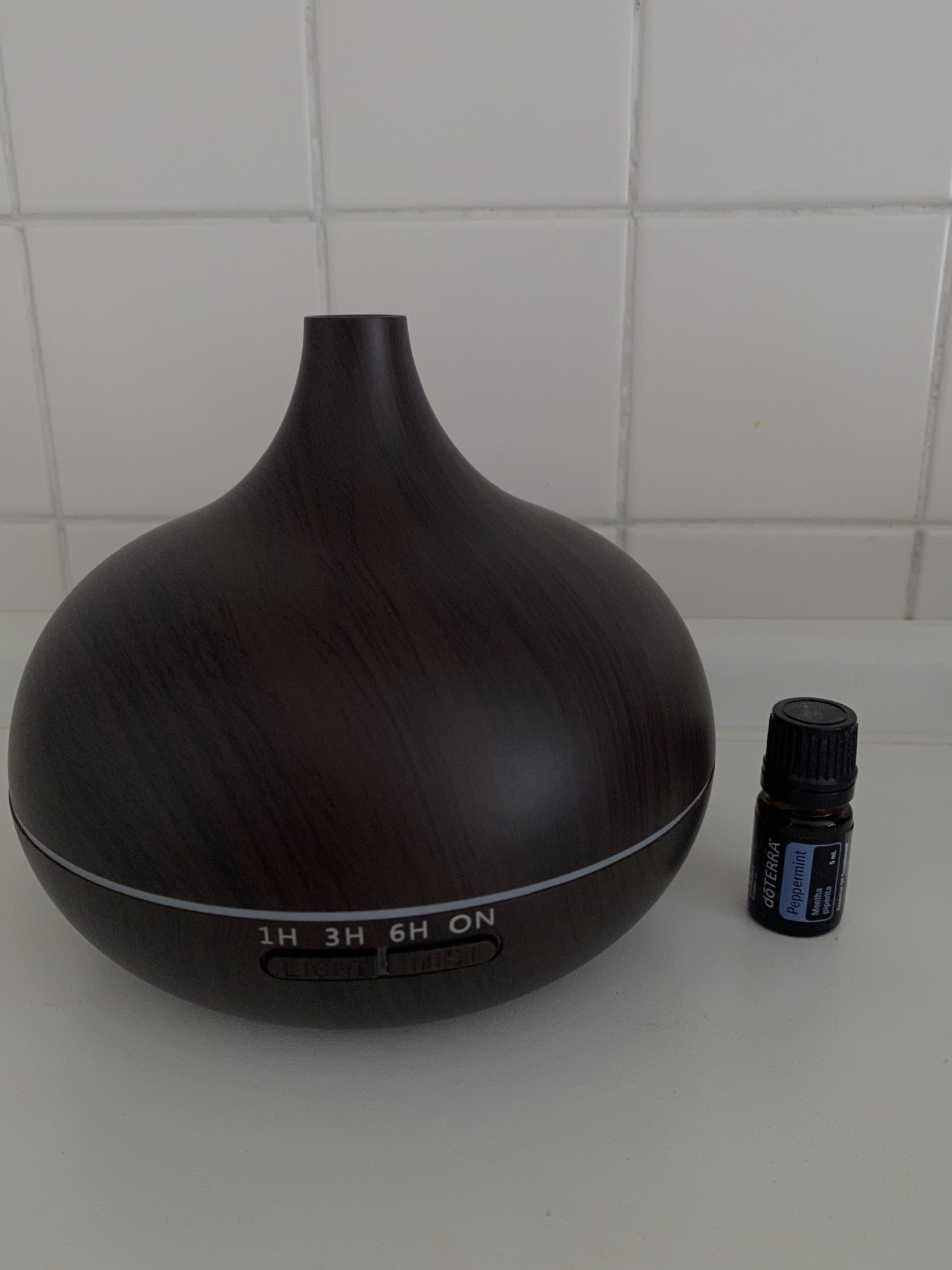 

Набор коричневый диффузор AROMA та эфирное масло doTERRA мята перечная 5 мл