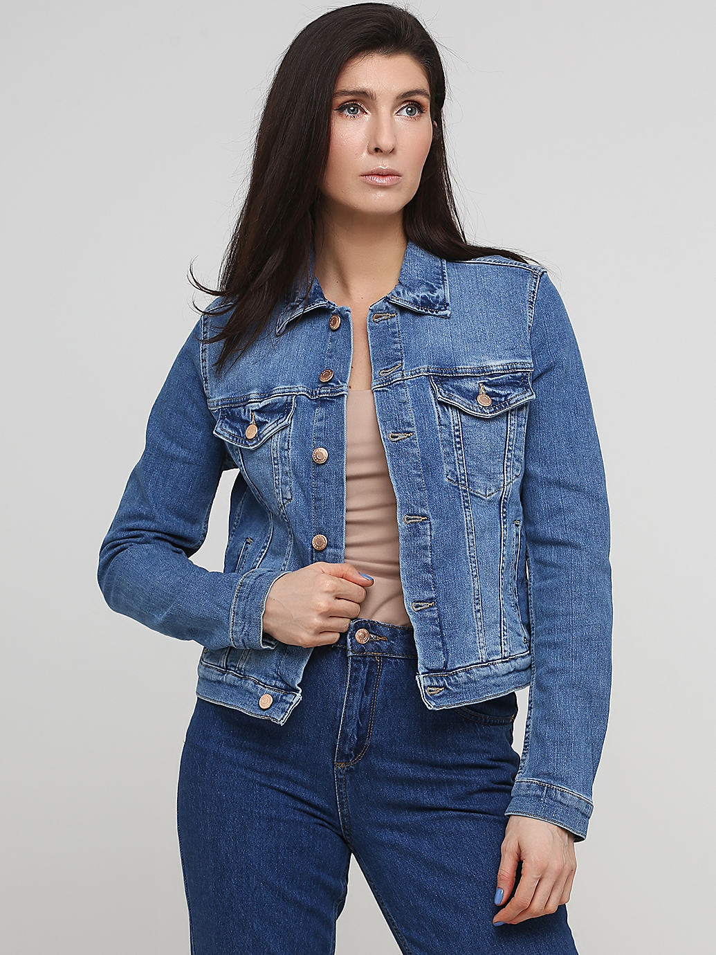 

Джинсовая куртка H&M 0786170  Голубая, Джинсовая куртка H&M 0786170 34 Голубая