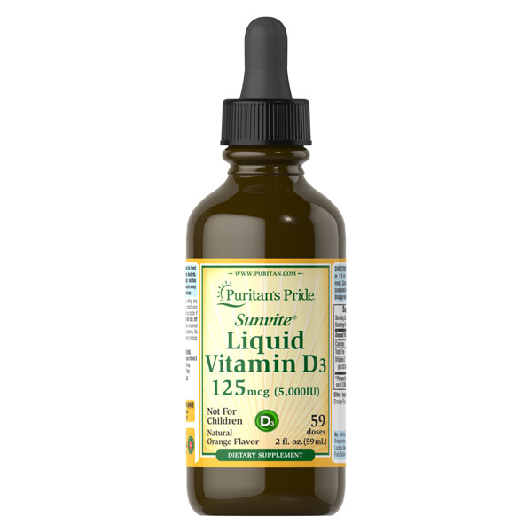 

Витамины Vitamin D3 5000 IU Liquid Puritan's Pride 59 МЛ