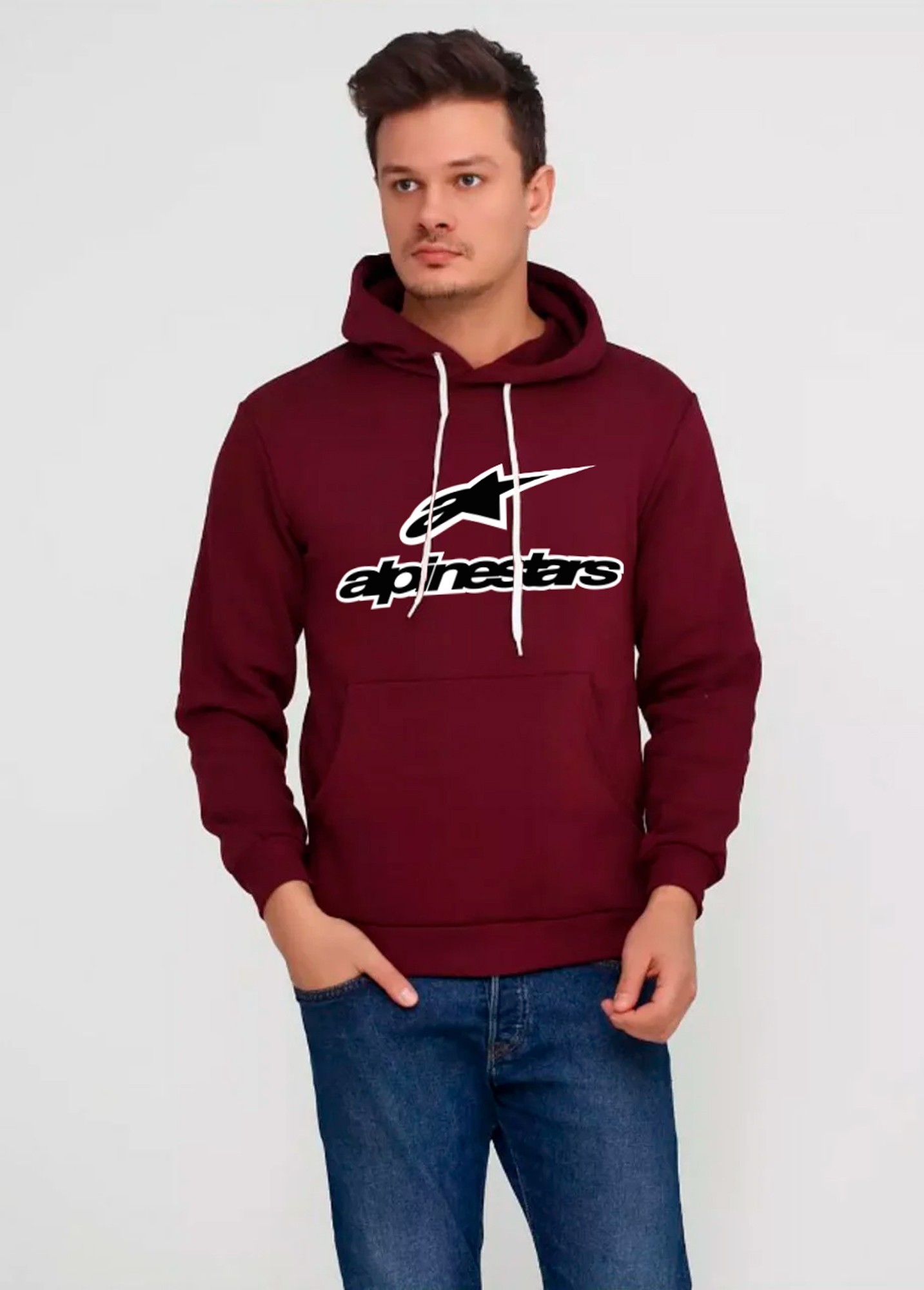

Худі чоловча ALPINESTAR розмір  бордо на флісі, Худі чоловча ALPINESTAR розмір XL бордо на флісі