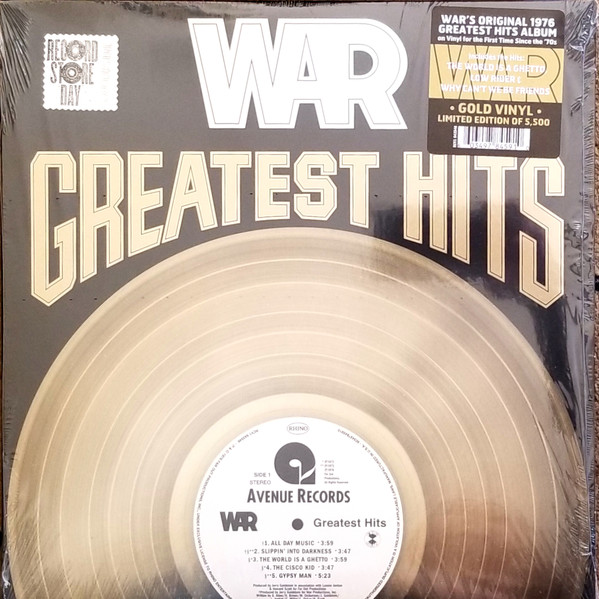 

Виниловая пластинка War - Greatest Hits 1976/2020 (Rcv1 643546, Ltd., Gold) Avenue/EU Mint (art.240467)