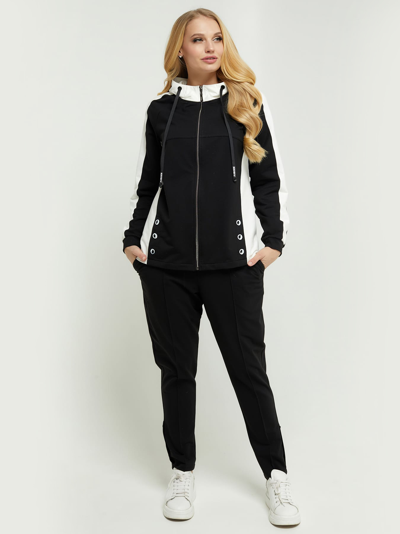 

Костюм Miledi Жаклин 101937  Черный с белым, Костюм Miledi Жаклин 101937 48 Черный с белым