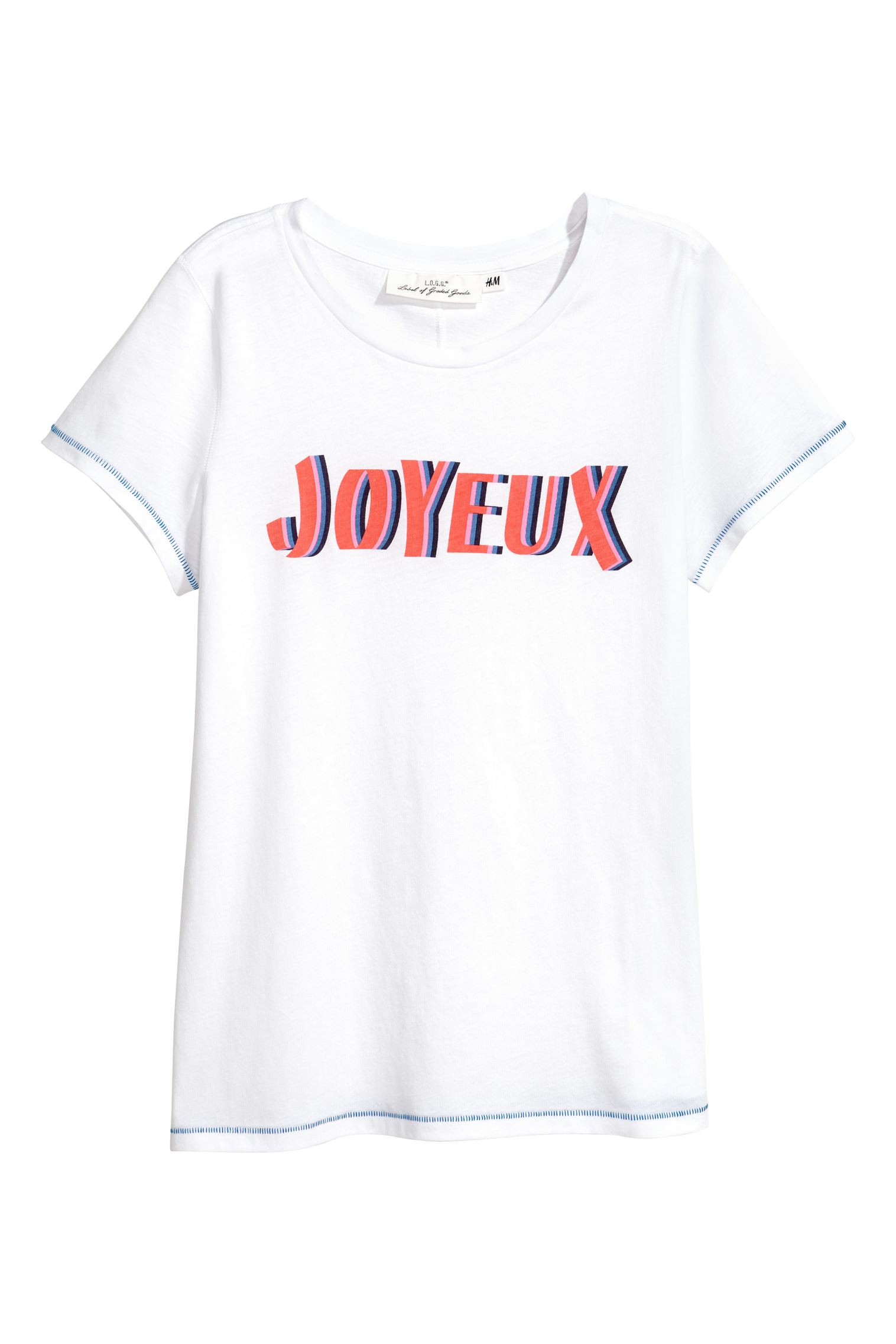 

Футболка H&M XL белый принт 12125494116