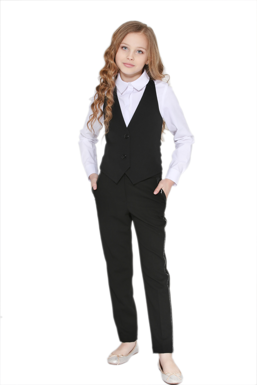 

Жилет с открытой спинкой Lukas Kids 122 черный(9239)