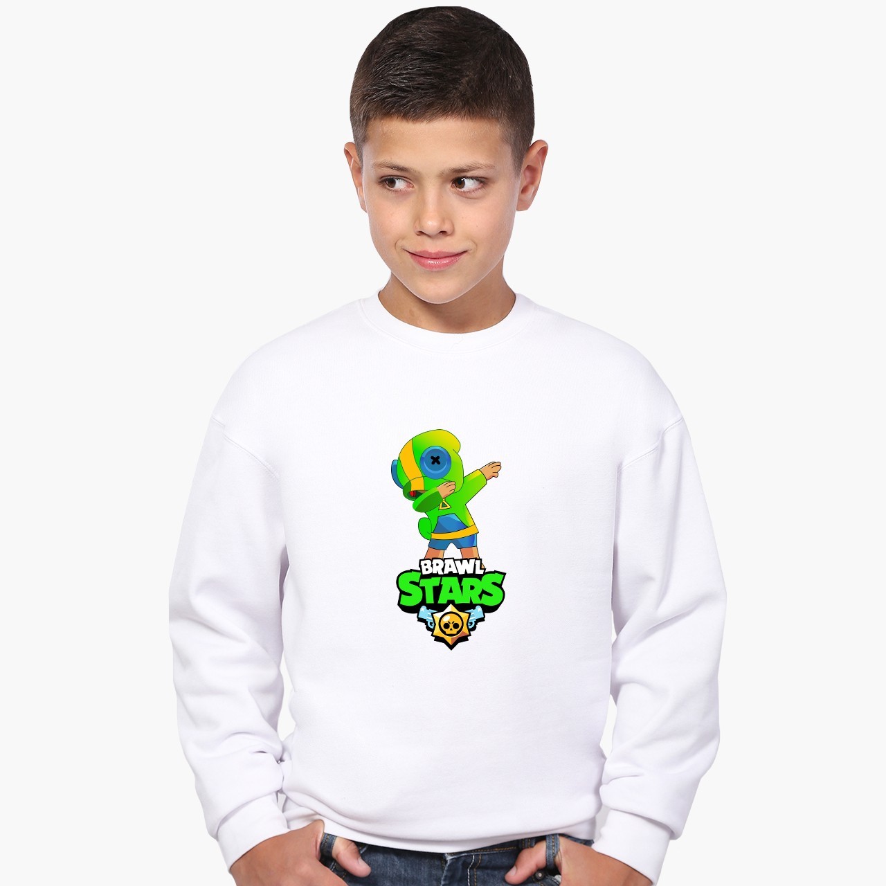 

Свитшот для мальчиков Бравл Старс (Brawl Stars) (9509-1705) 122-128 см Белый